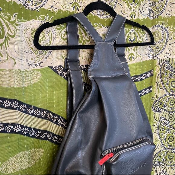 Vintage Black Fahrenheight by Christian Dior Faux Leather Backpack - Picture 4 of 16